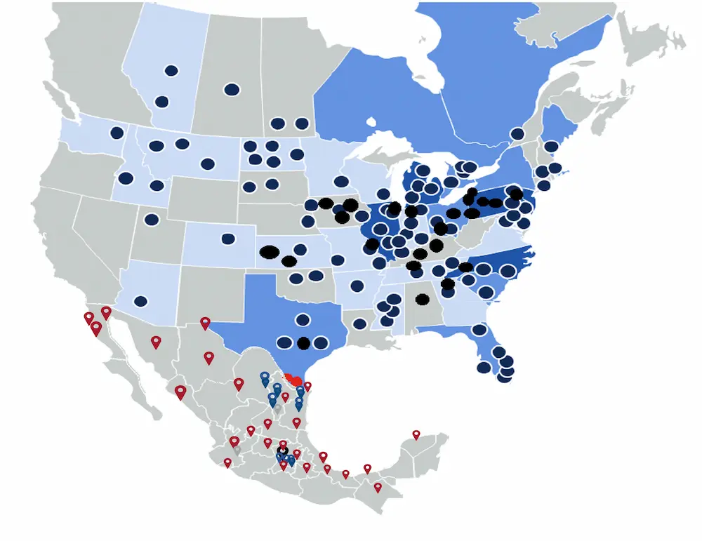 Fultra locations map